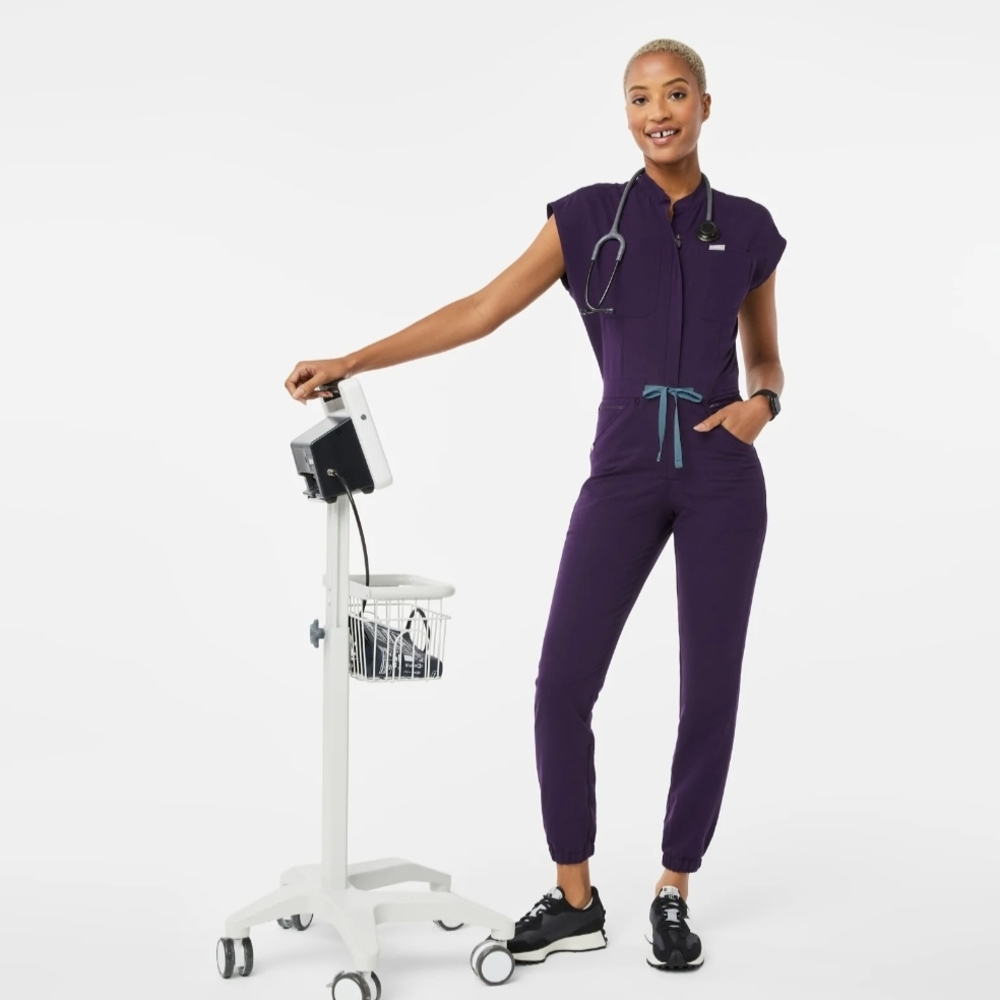 Figs Rafaela Cargo Purple Women's Jumpsuit